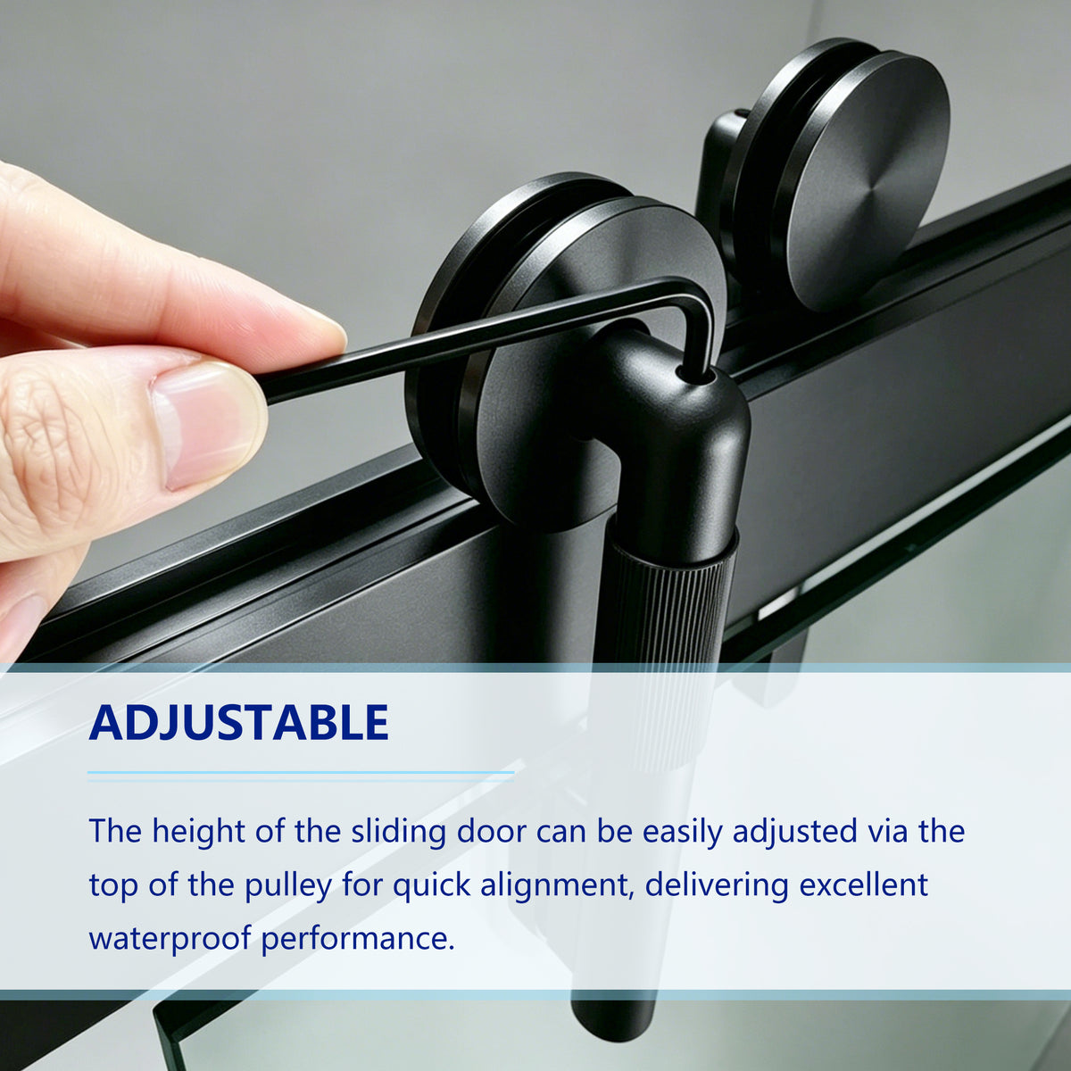 57-60*78 INCH ,Frameless Double Sliding Shower Door (10mm) Thick SGCC Tempered Glass Door ,Glass Door,Shower Door + Aluminum Alloy For Bathroom Door--Matte Black