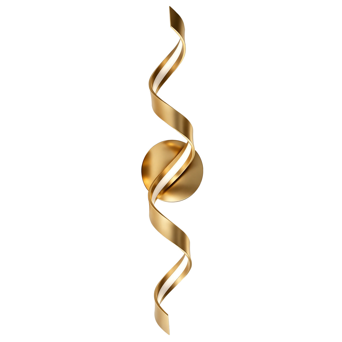 Gold Bathroom Light Fixtures, 24 inch Spiral Design Modern LED Bathroom Vanity Lights Over Mirror, Wall Light Fixtures for Living Room --GOLD