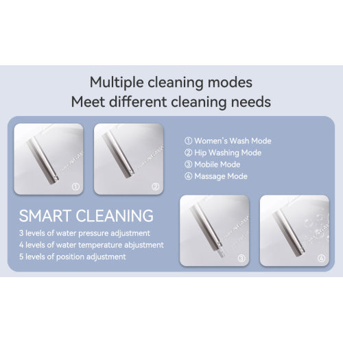 Modern Smart Toilet with Built-in Bidet - Auto Seat Flush & Warm Air Dryer-KPUY