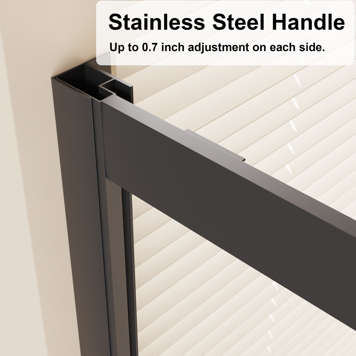 Framed Shower Sliding Door 48"&60"x72", 4-Panel Center Opening Double Sliding Shower Door, 1/4" (6mm) Tempered Glass, Aluminum Frame with Stainless Steel Handles & Smooth Double Rollers, Black