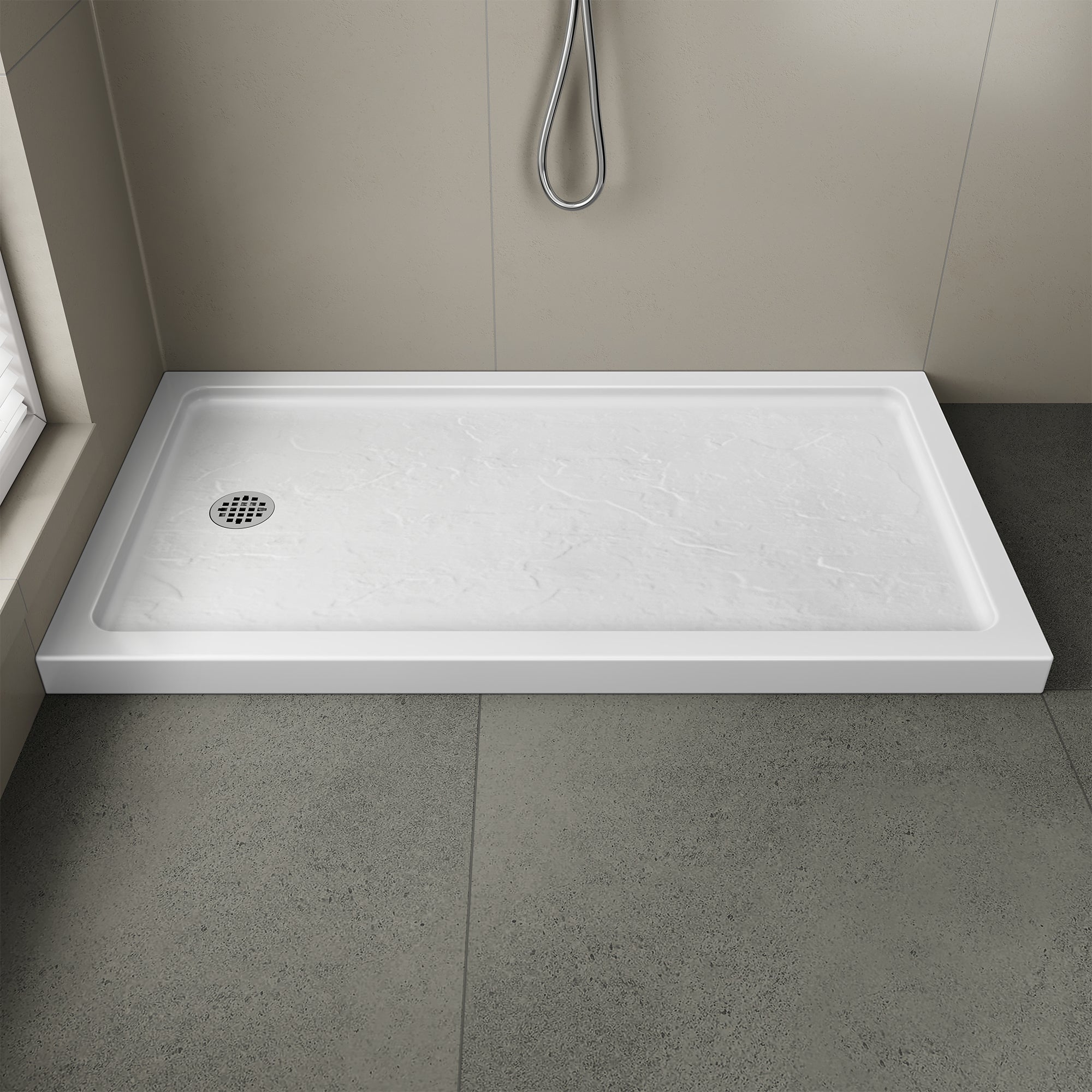 White Rectangular Shower Base Series – 10 Sizes