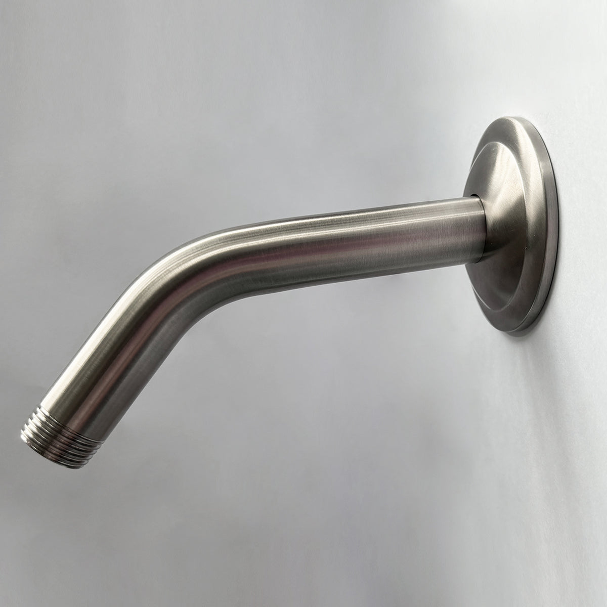 Shower Arm with Flange, 1/2 NPT Tapered Threads, Rain Shower Head Arm, Wall Mount Shower Extension Arm