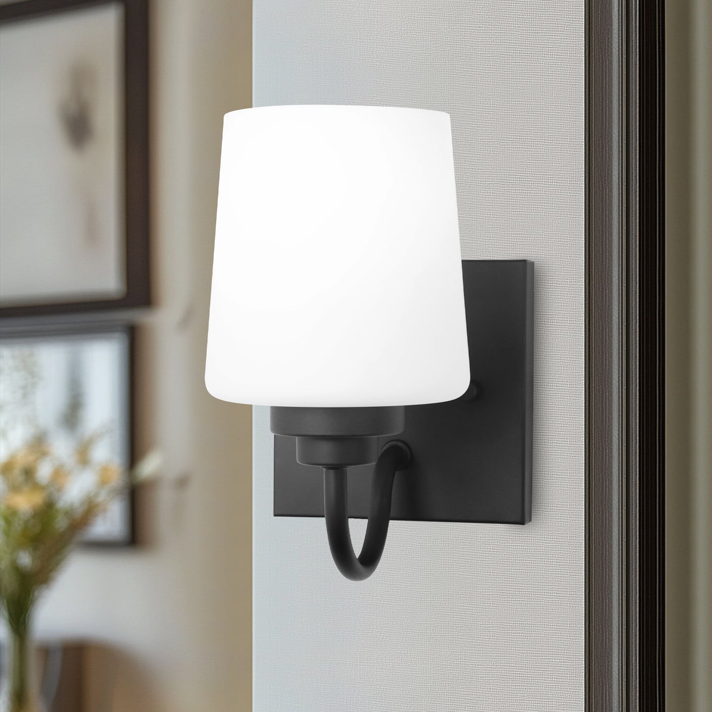 Bathroom Vanity Light Fixture, 1 Light Modern Gold Vanity Lighting Fixture, Lighting Fixture Over Mirror, Wall Sconce with Frosted Glass for Hallway, Bedroom with E26 Socket