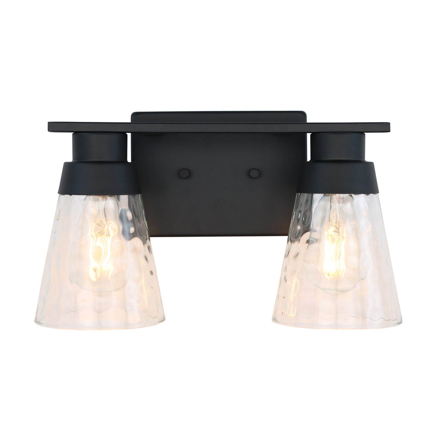 Modern Gold Vanity Lighting Fixture, 2 Lights Above Mirror, Frosted Glass Wall Sconce for Bathroom, Hallway, Bedroom with E26 Socket
