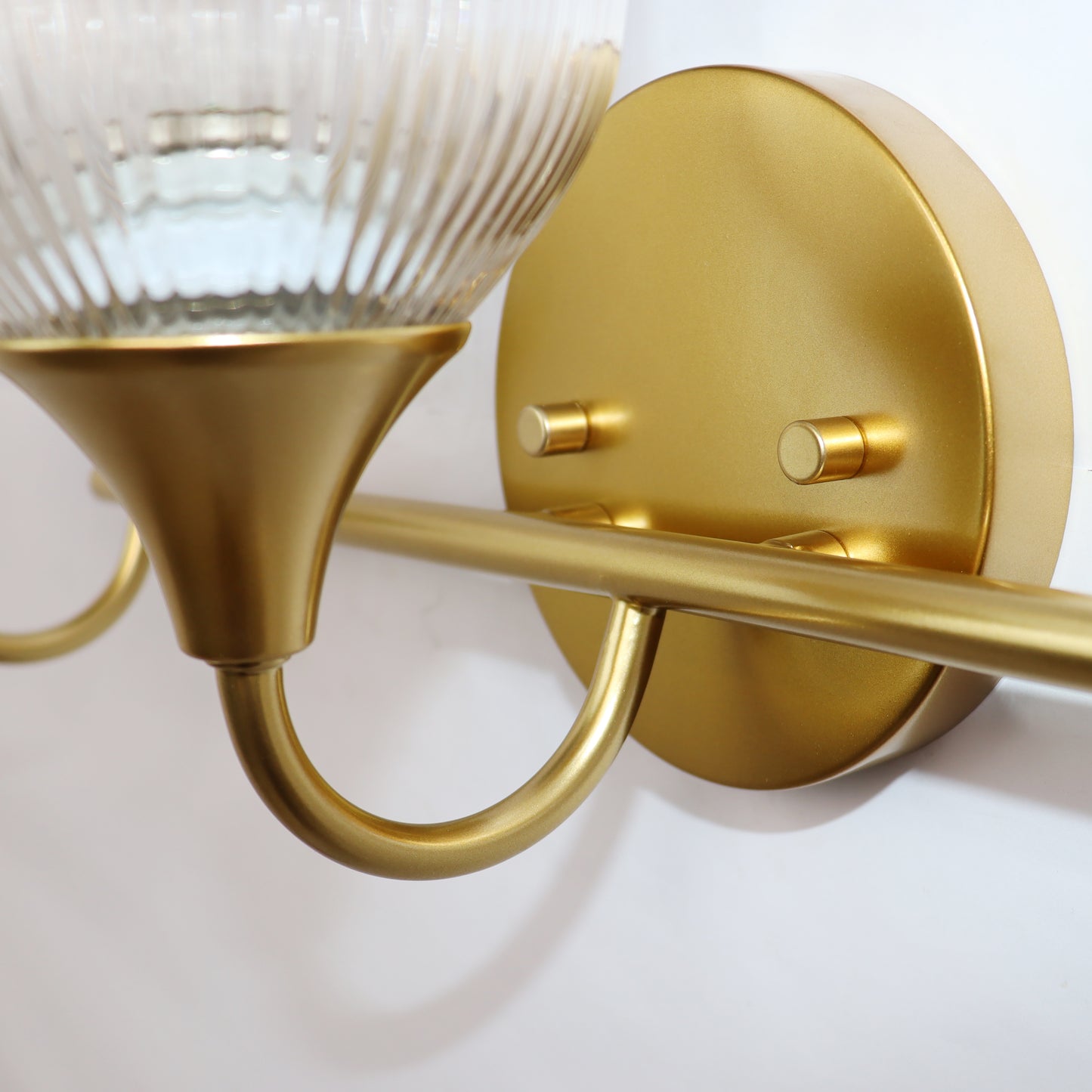 Bathroom Vanity Light Fixture, 3 Light Modern Gold Vanity Lighting fixtures, Bathroom Lighting Fixtures Over Mirror, Bathroom Wall Lamp with Clear Glass for Bathroom, Hallway, Bedroom with E26 Socket