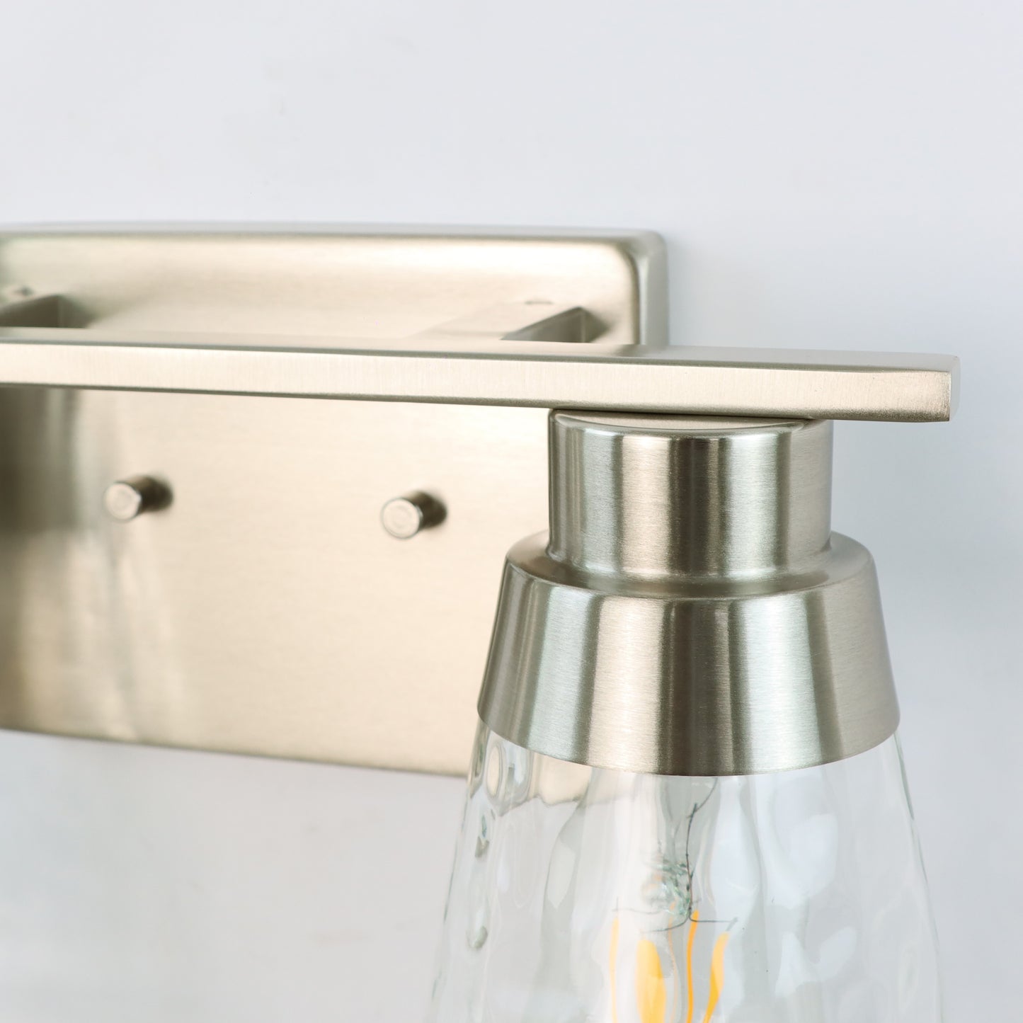 Modern Gold Vanity Lighting Fixture, 2 Lights Above Mirror, Frosted Glass Wall Sconce for Bathroom, Hallway, Bedroom with E26 Socket