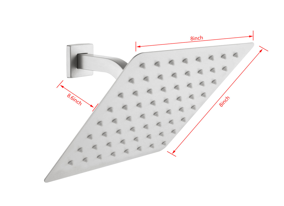 Rain Shower Head High Pressure Rainfall Showerhead Water Saving