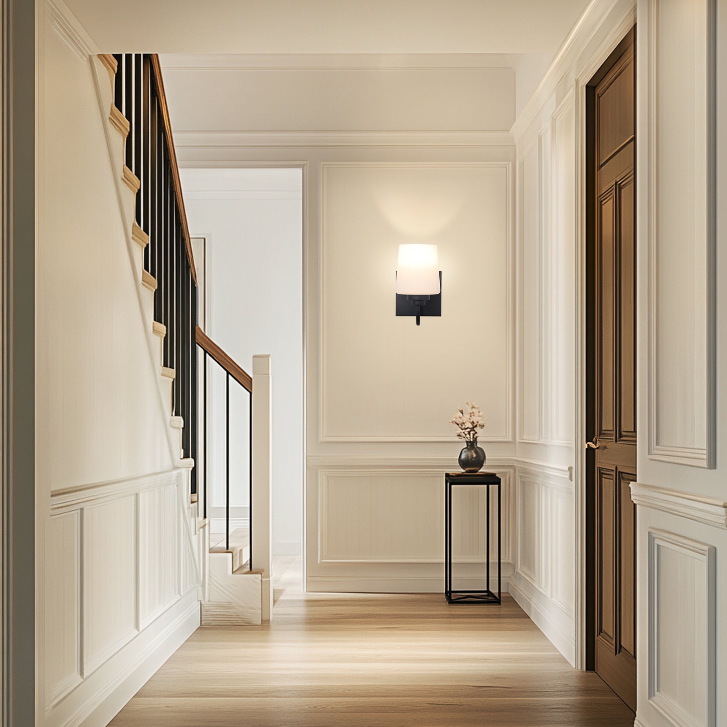 Bathroom Vanity Light Fixture, 1 Light Modern Gold Vanity Lighting Fixture, Lighting Fixture Over Mirror, Wall Sconce with Frosted Glass for Hallway, Bedroom with E26 Socket
