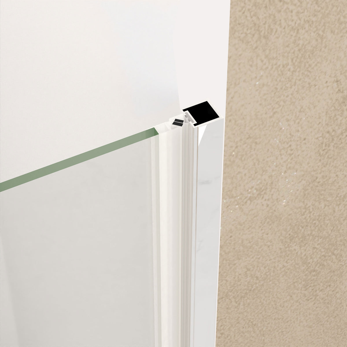 72" Bifold Shower Door, 1/4"(6mm) Tempered Glass, Chrome Aluminum Frame, Explosion Proof Film
