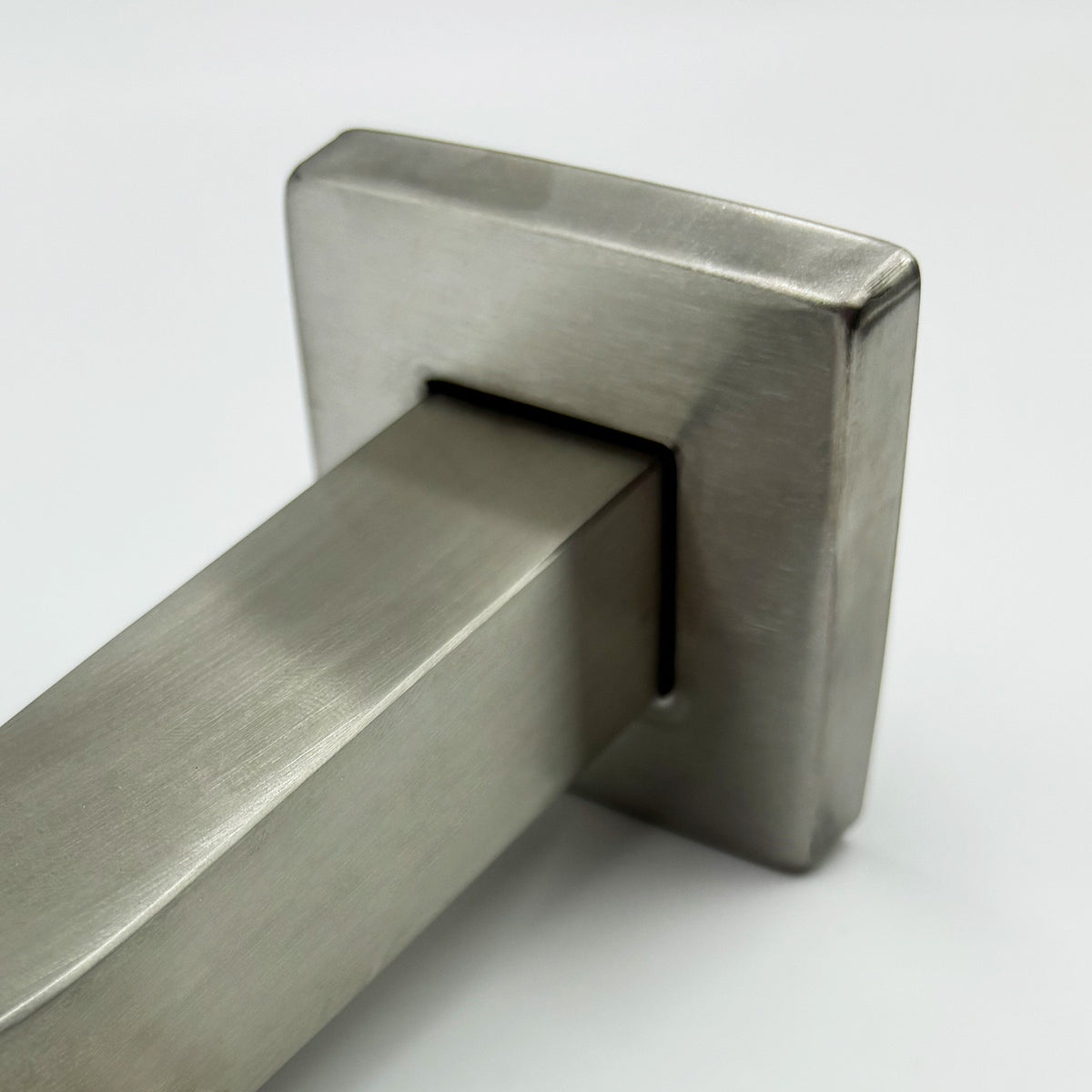 Square Shower Arm with Flange, 1/2 NPT Tapered Threads, Rain Shower Head Arm, Wall Mount Shower Extension Arm