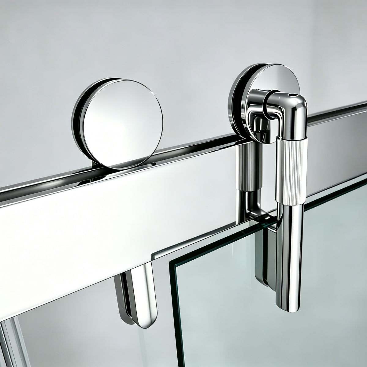 57-60*78 INCH Frameless Double Sliding Shower Door Glass Door,Shower Door, (10mm) Thick SGCC Tempered Glass Door + Aluminum Alloy For Bathroom Door--Sliver