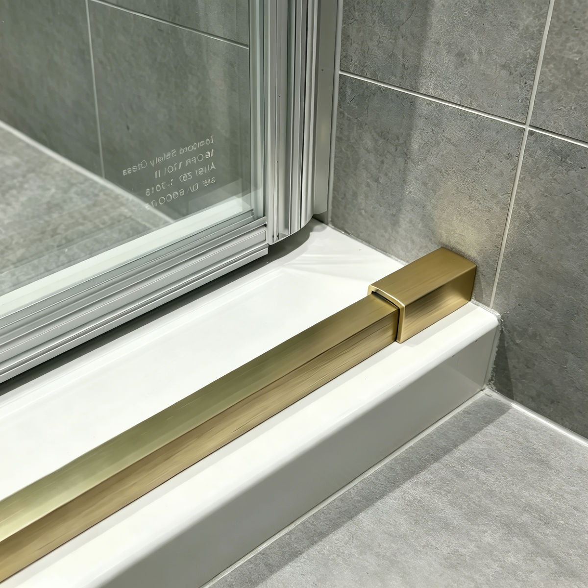 57-60*78 INCH Frameless Double Sliding Shower Door Glass Door,Shower Door,(10mm) Thick SGCC Tempered Glass Door + Aluminium Alloy For Bathroom Door--Brushed Gold