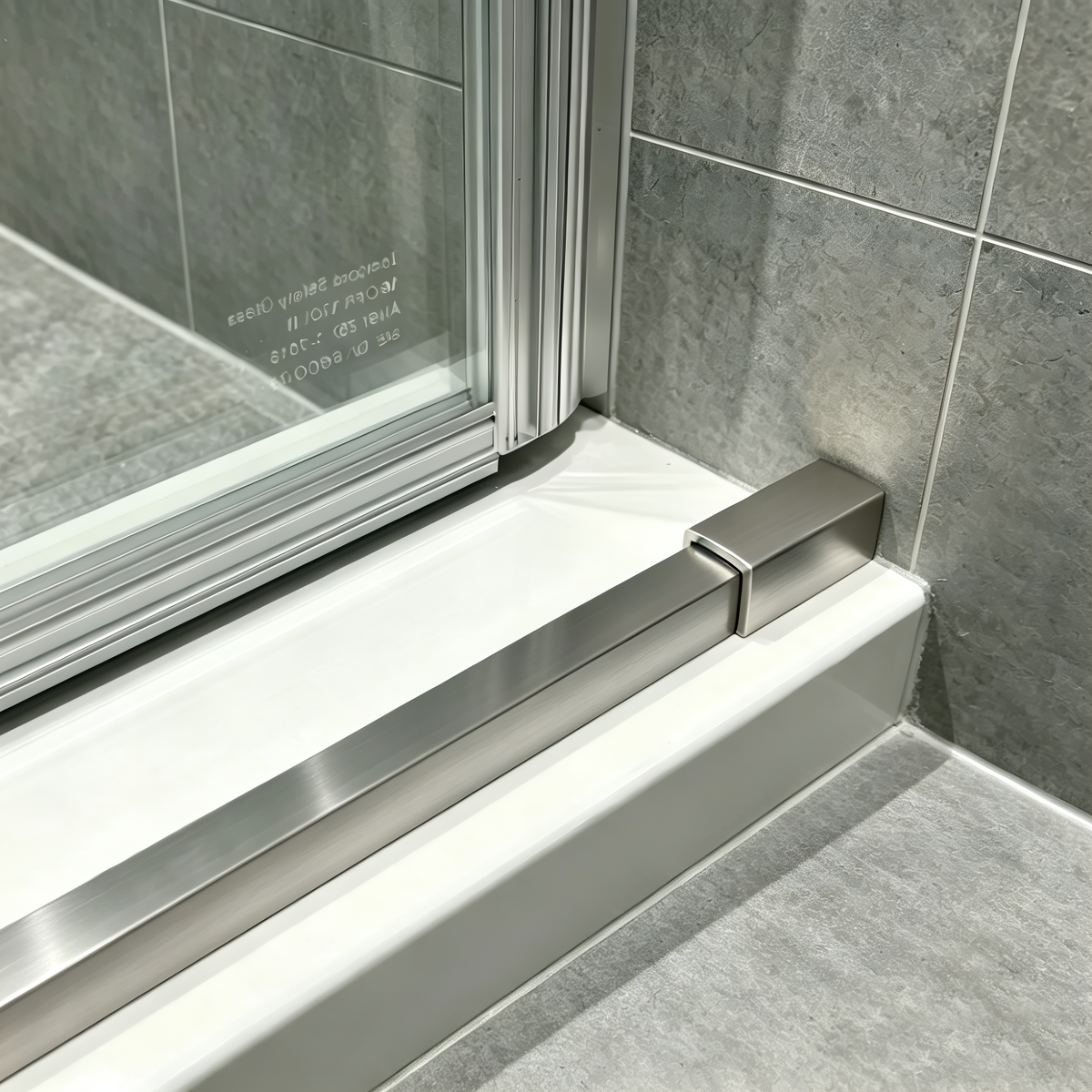 57-60*78 INCH Frameless Double Sliding Shower Door Glass Door,Shower Door ,(10mm) Thick SGCC Tempered Glass Door + Aluminium Alloy For Bathroom Door--FOR Brushed Nickel Metal