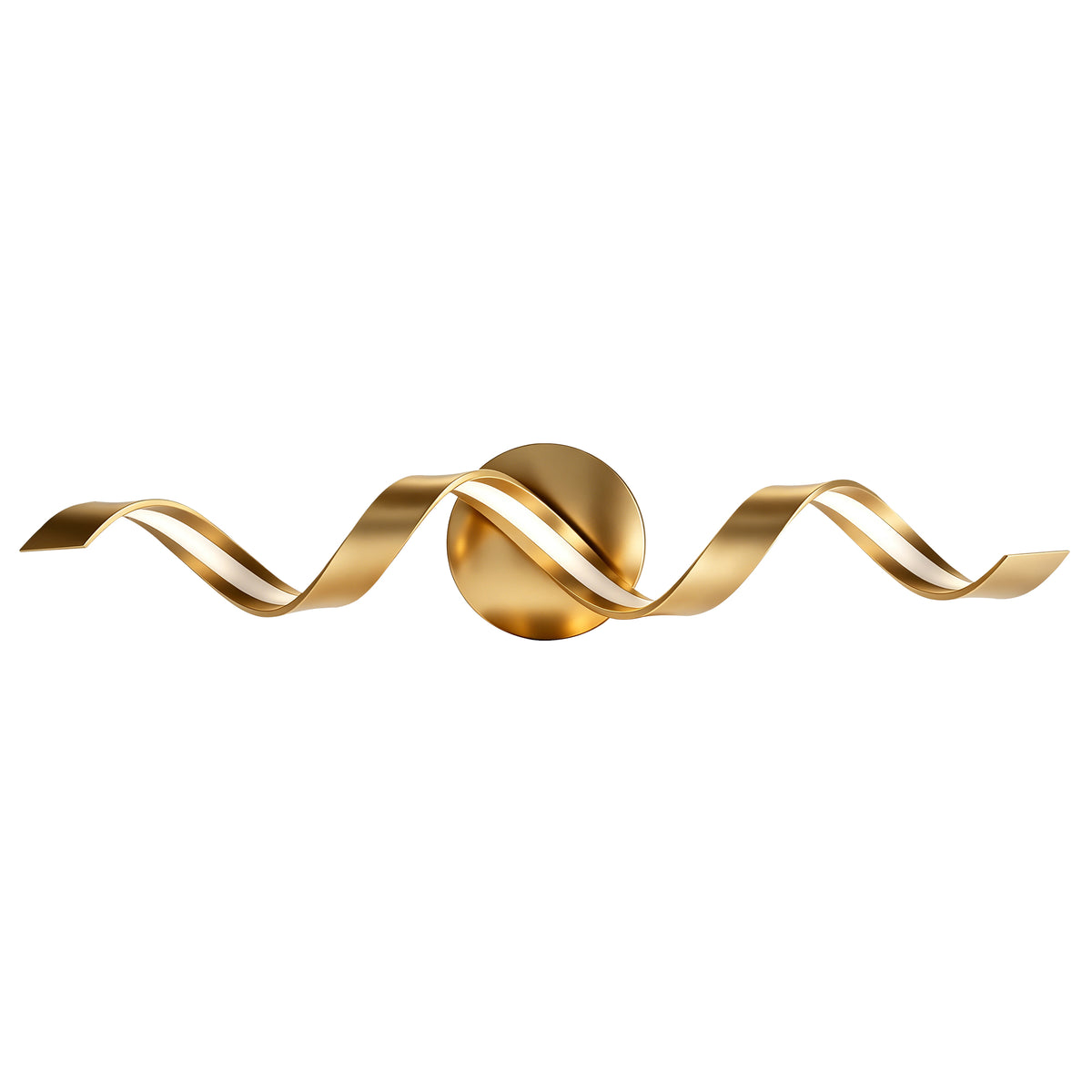 Gold Bathroom Light Fixtures, 24 inch Spiral Design Modern LED Bathroom Vanity Lights Over Mirror, Wall Light Fixtures for Living Room --GOLD
