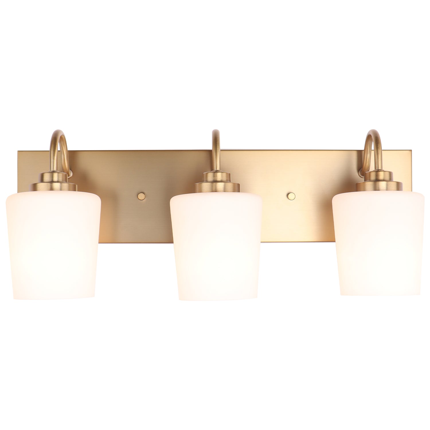 4-Light Gold Vanity Mirror Light - Frosted Glass Sconce-KPUY