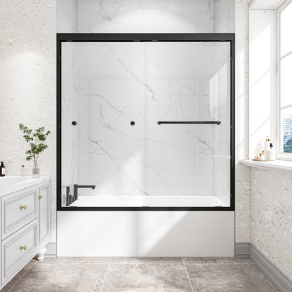 KPUY 55"-60" W Double Bypass Sliding Shower & Bathtub Door | 3 Finishes