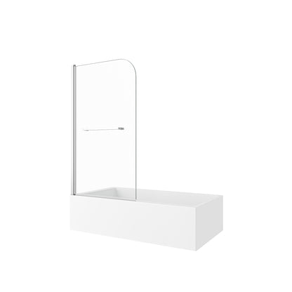 KPUY 32" x 55" Frameless Bathtub Screen | 180° Pivot Shower Door | Reversible