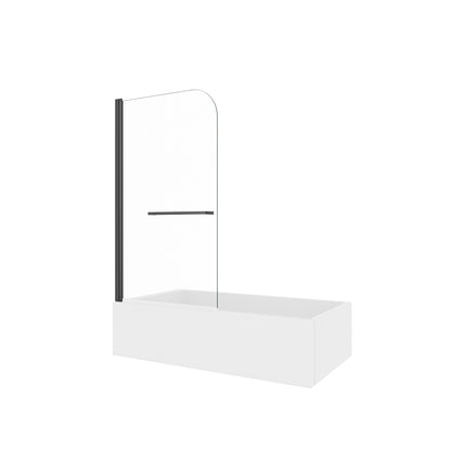 KPUY 32" x 55" Frameless Bathtub Screen | 180° Pivot Shower Door | Reversible