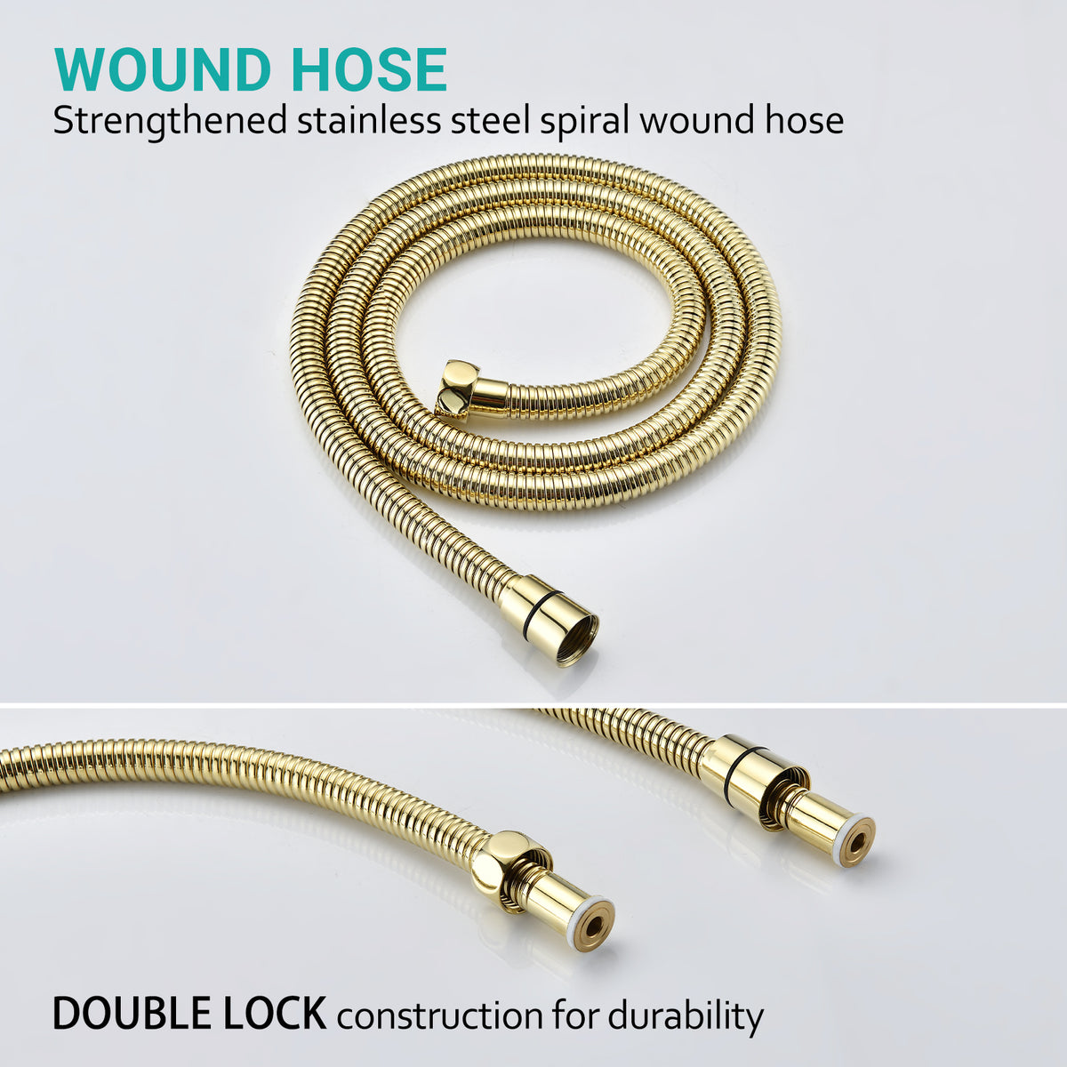 5 Mode Adjustable Settings Handheld Shower Head with Hose High Pressure Shower Heads