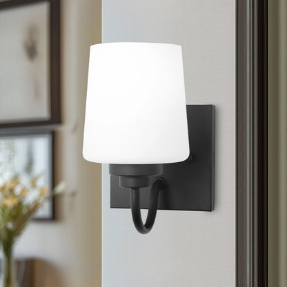 Bathroom Vanity Light Fixture, 1 Light Modern Gold Vanity Lighting Fixture, Lighting Fixture Over Mirror, Wall Sconce with Frosted Glass for Hallway, Bedroom with E26 Socket