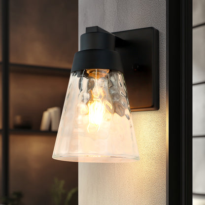 Bedroom light fixture, 1 modern gold vanity light fixture, light fixture above mirror, wall sconce with clear glass, for hallway, bedroom, with E26 socket