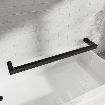 KPUY 32" x 55" Frameless Bathtub Screen | 180° Pivot Shower Door | Reversible