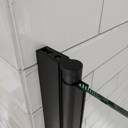 KPUY 32" x 55" Frameless Bathtub Screen | 180° Pivot Shower Door | Reversible