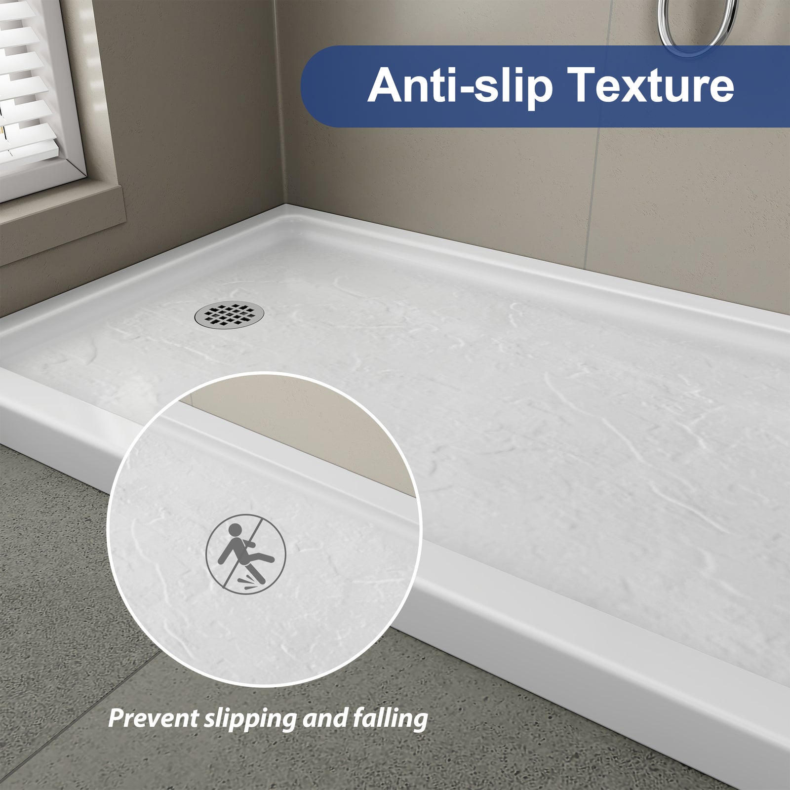 White Rectangular Shower Base Series – 10 Sizes