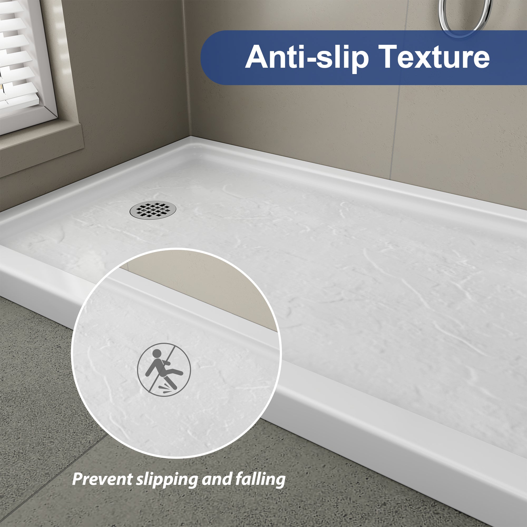 White Rectangular Shower Base Series – 10 Sizes