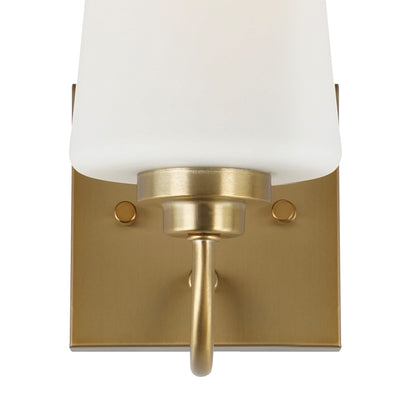 Bathroom Vanity Light Fixture, 1 Light Modern Gold Vanity Lighting Fixture, Lighting Fixture Over Mirror, Wall Sconce with Frosted Glass for Hallway, Bedroom with E26 Socket