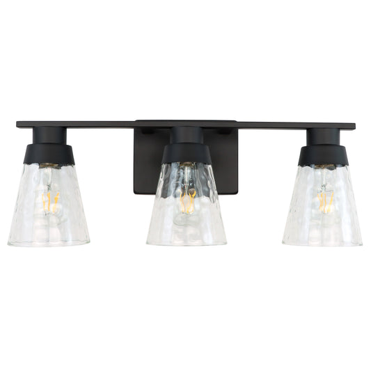 Bathroom Vanity Light Fixtures, 3 Light Modern Gold Vanity Lighting Fixtures, Bathroom Above Mirror Lighting Fixtures, Bathroom Wall Sconce with Clear Glass for Bathroom, Hallway, Bedroom with E26 Socket