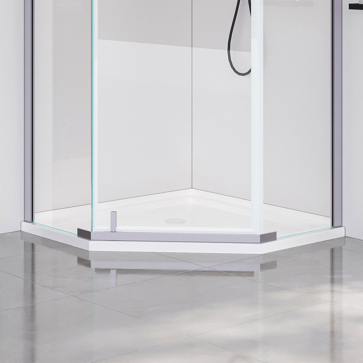 36x36x3.55 INCH Neo-Angle Shower Base For Bathroom Shower Door --White