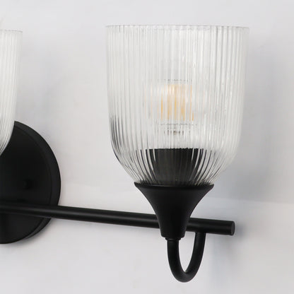 Bathroom Vanity Light Fixture, 3 Light Modern Gold Vanity Lighting fixtures, Bathroom Lighting Fixtures Over Mirror, Bathroom Wall Lamp with Clear Glass for Bathroom, Hallway, Bedroom with E26 Socket