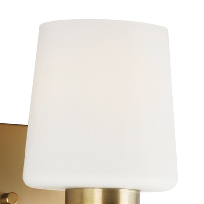 Bathroom Vanity Light Fixture, 1 Light Modern Gold Vanity Lighting Fixture, Lighting Fixture Over Mirror, Wall Sconce with Frosted Glass for Hallway, Bedroom with E26 Socket