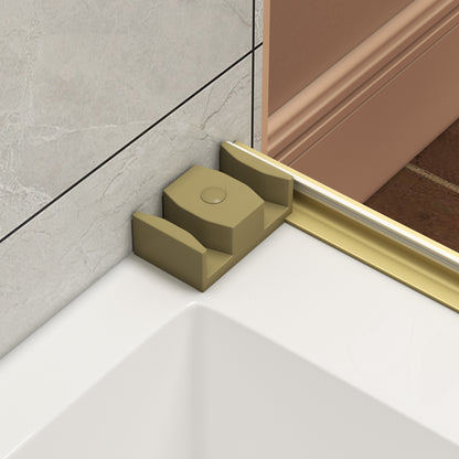 KPUY Frameless Double Sliding Shower & Bathtub Door | 43"-60" W