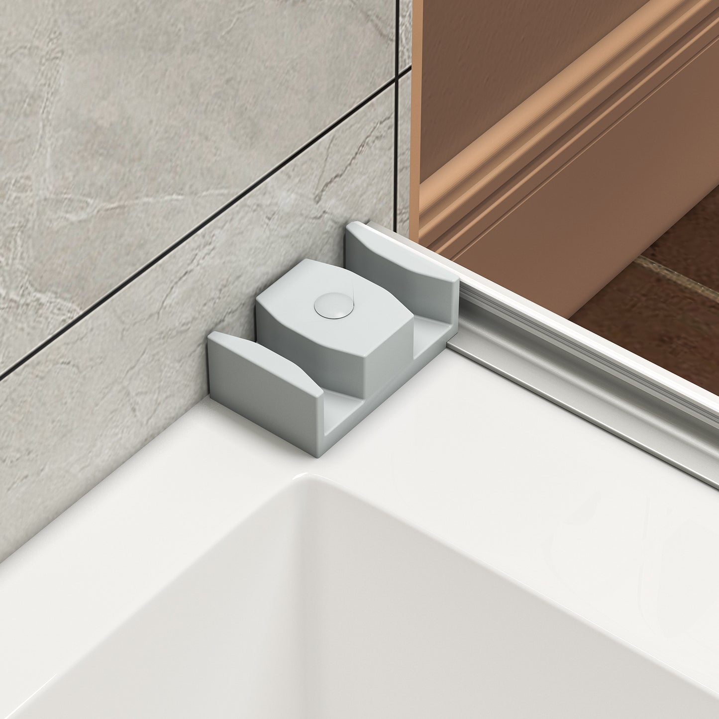 KPUY Frameless Double Sliding Shower & Bathtub Door | 43"-60" W