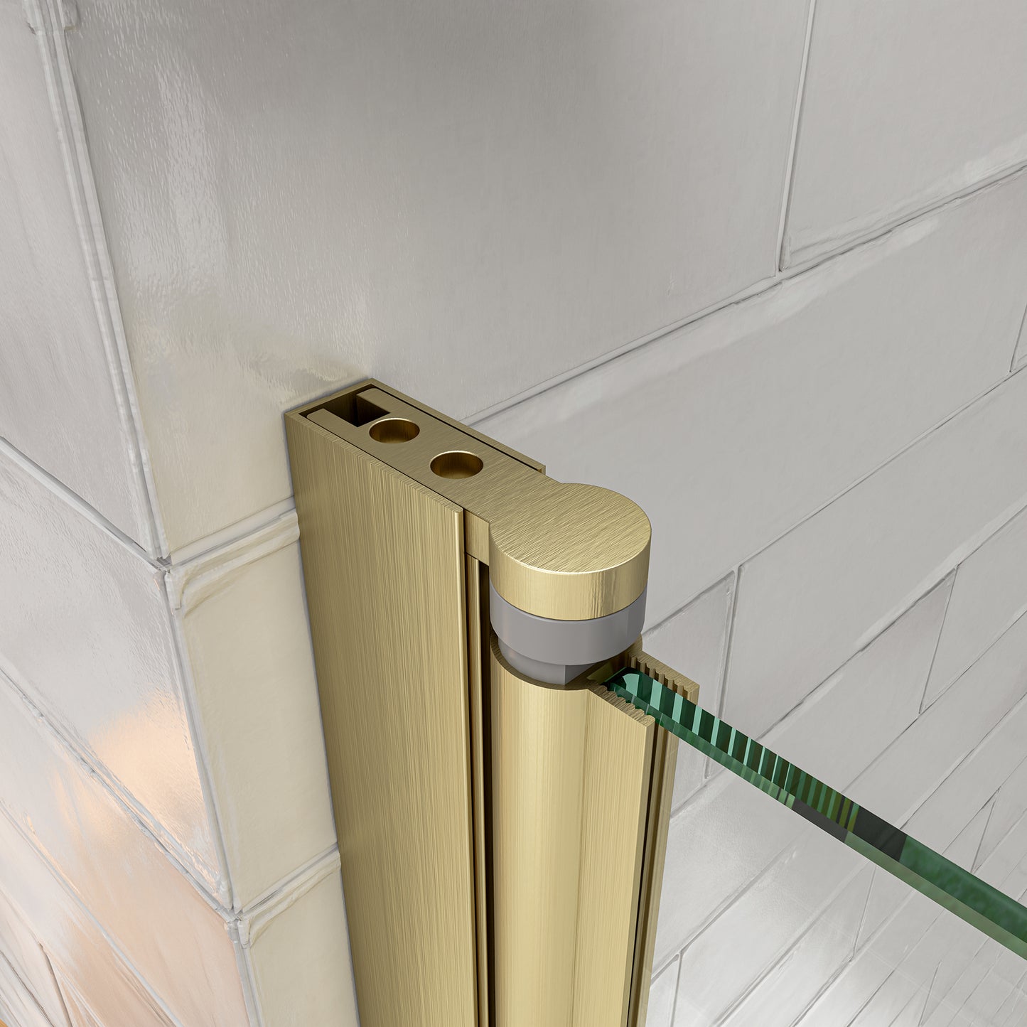 KPUY 32" x 55" Frameless Bathtub Screen | 180° Pivot Shower Door | Reversible