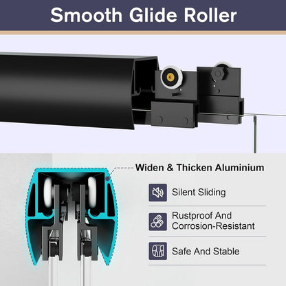 KPUY 70" H Framed Double Sliding Shower Door | Adjustable Width (43" - 60") | Bypass Design