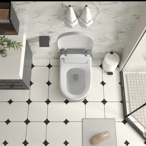 Tankless Smart Bidet Toilet with Remote - LED Display & Aromatherapy System-KPUY