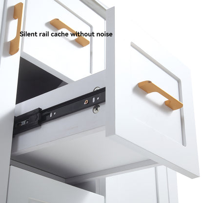 36"White Bathroom Vanity with Single Sink, Combo Cabinet Undermount Sink, Bathroom Storage Cabinet with 2 Doors and 2 Drawer, Soft Closing, Multifunctional Storage