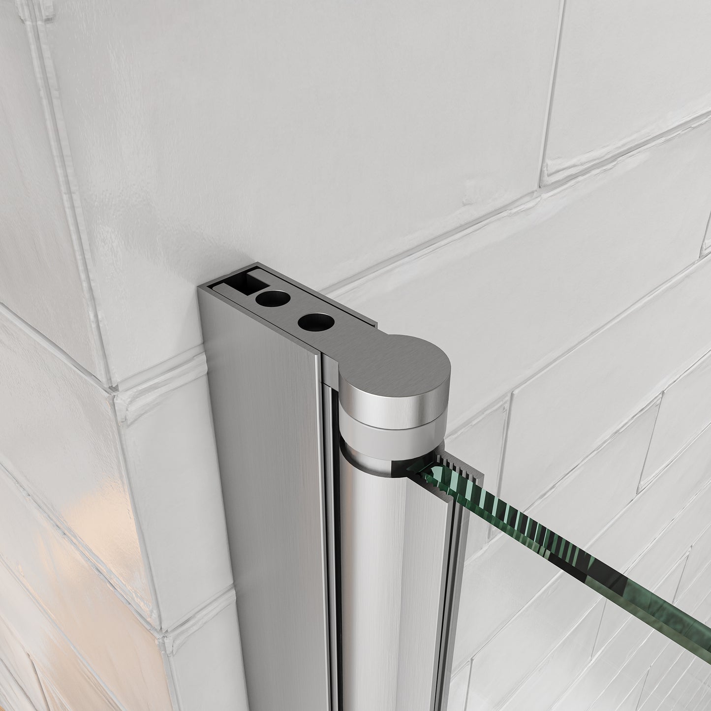 KPUY 32" x 55" Frameless Bathtub Screen | 180° Pivot Shower Door | Reversible