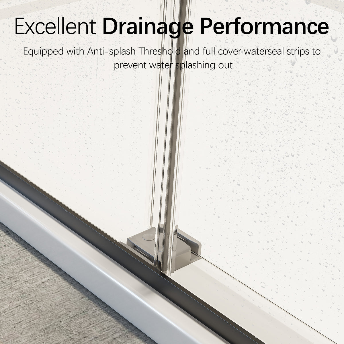 46-48" W * 76" H Frameless Double Sliding Soft-Close Shower Door, Bathroom Sliding Shower Door, 5/16" (8mm) Thick SGCC Tempered Glass Door, Matte Black