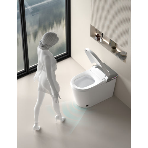 Tankless Smart Bidet Toilet with Remote - LED Display & Aromatherapy System-KPUY