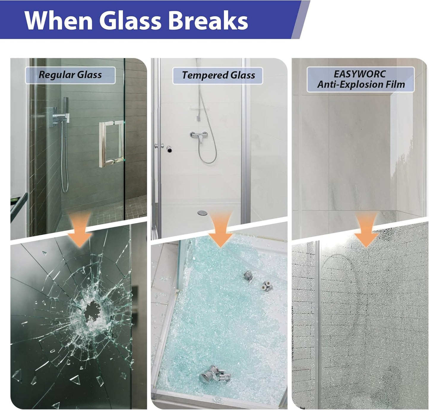 KPUY 72" H Frameless Pivot Shower Door | Swing Design | Adjustable Width (24" - 38")