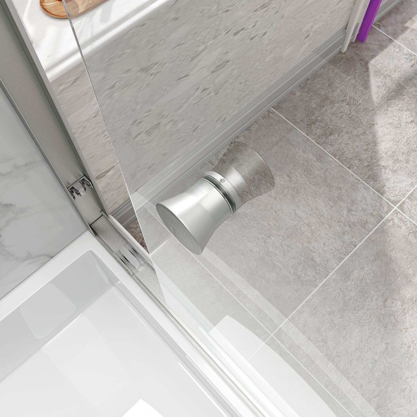 KPUY 55"-60" W Double Bypass Sliding Shower & Bathtub Door | 3 Finishes