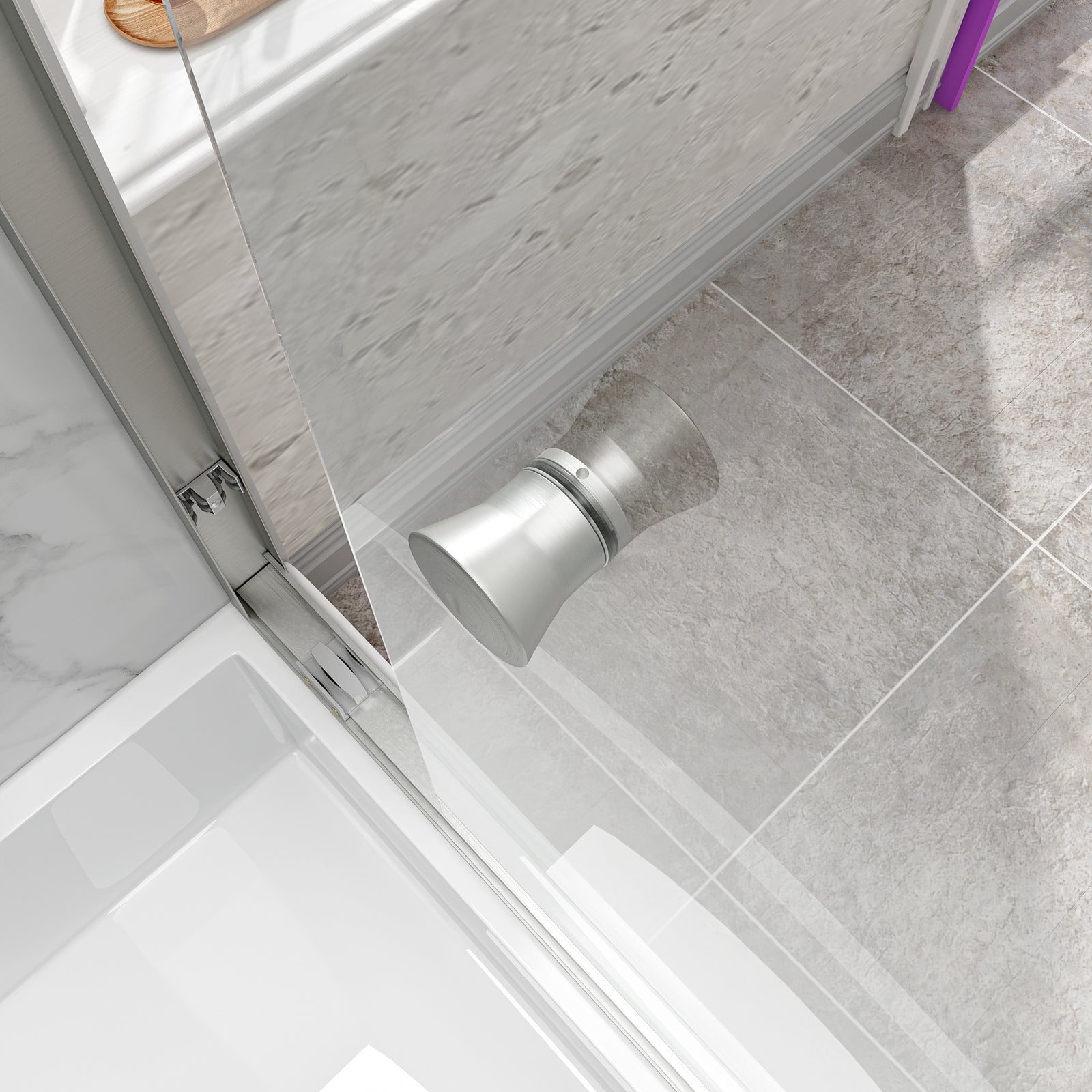 KPUY 55"-60" W Double Bypass Sliding Shower & Bathtub Door | 3 Finishes