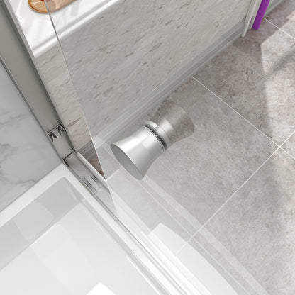 KPUY 55"-60" W Double Bypass Sliding Shower & Bathtub Door | 3 Finishes