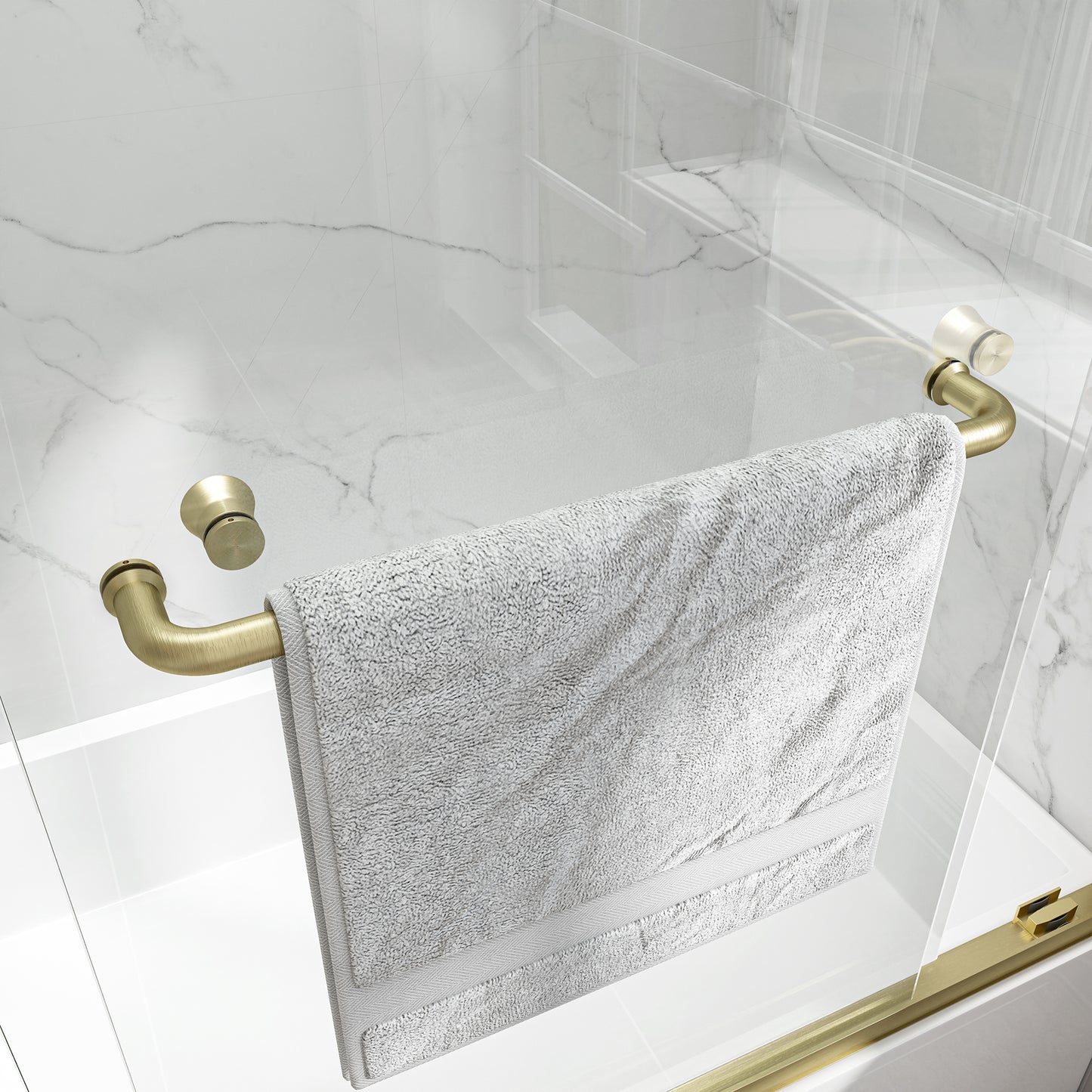 KPUY 55"-60" W Double Bypass Sliding Shower & Bathtub Door | 3 Finishes