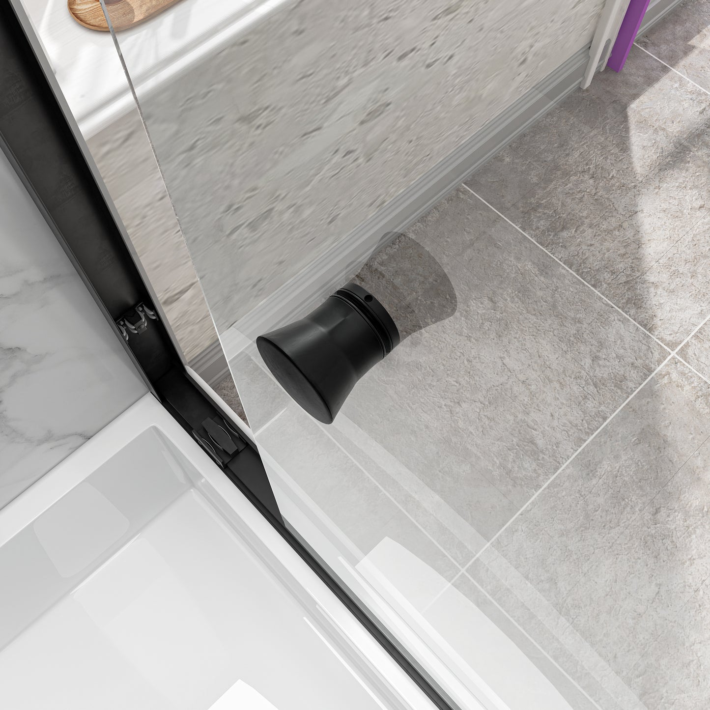 KPUY 55"-60" W Double Bypass Sliding Shower & Bathtub Door | 3 Finishes