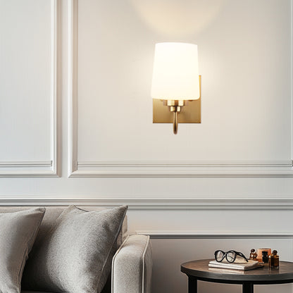 Bathroom Vanity Light Fixture, 1 Light Modern Gold Vanity Lighting Fixture, Lighting Fixture Over Mirror, Wall Sconce with Frosted Glass for Hallway, Bedroom with E26 Socket